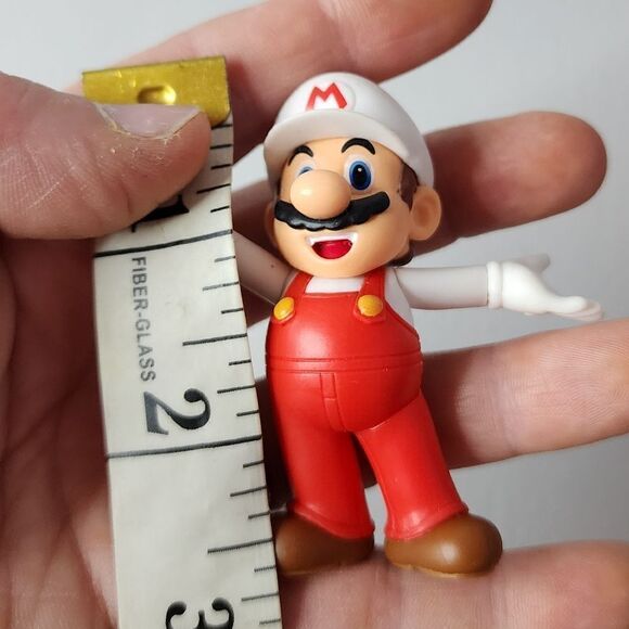 FIRE MARIO WORLD OF NINTENDO ACTION FIGURE SUPER BROS JAKKS PACIFIC LN 2.5" - Picture 2 of 4
